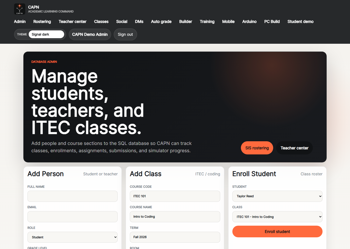 MyCapn Admin Dashboard