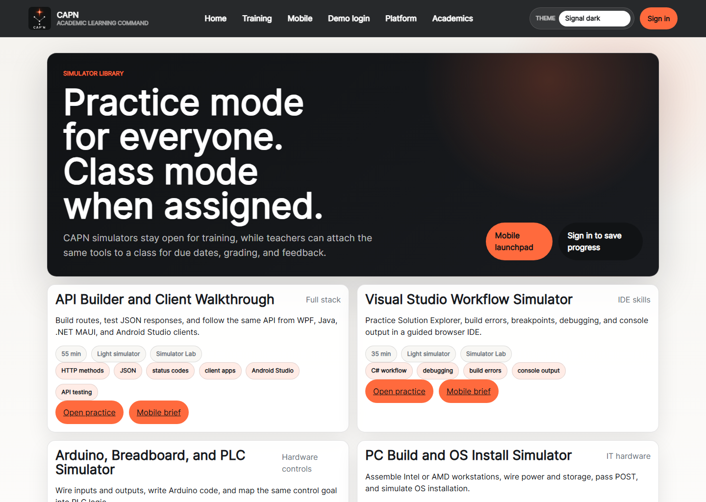 MyCapn Simulator Library