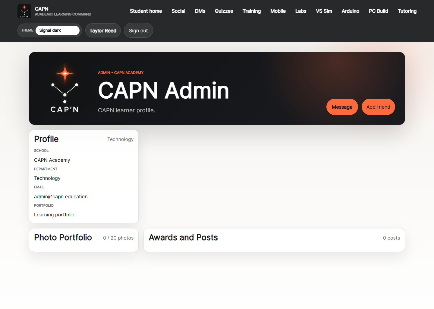 MyCapn Profile Detail