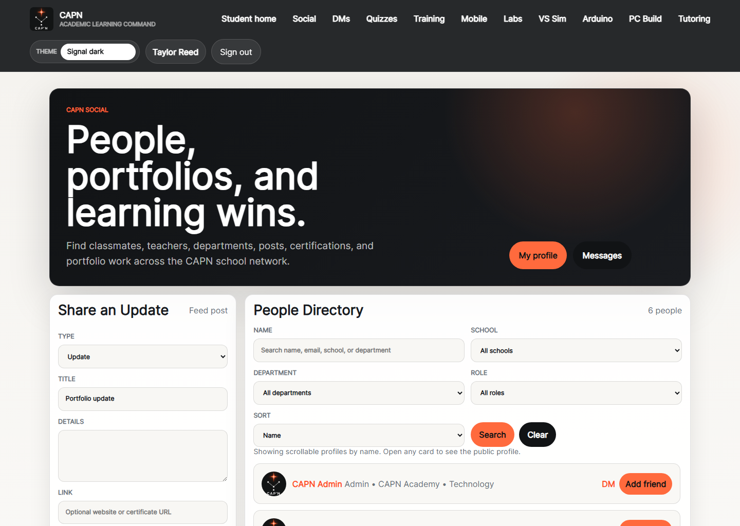 MyCapn Social Directory