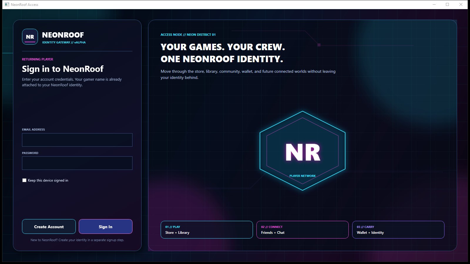 NeonRoof Platform Secure Sign-In